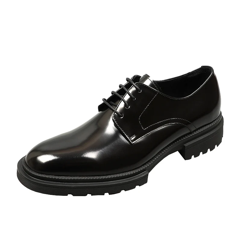 European style men's shoes business suit leather shoes men thick-soled cowhide laces wedding wear