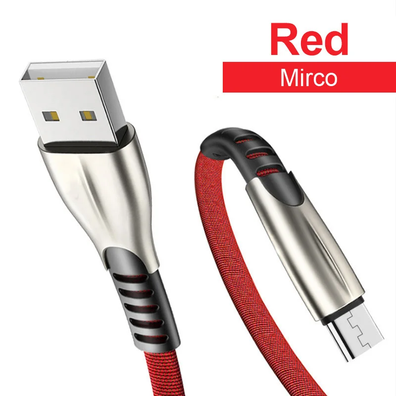 Oppselve кабель Micro usb type C для samsung S10 S9 S8 Xiaomi type-c зарядное устройство адаптер Microusb USB C кабели для мобильных телефонов - Цвет: Red