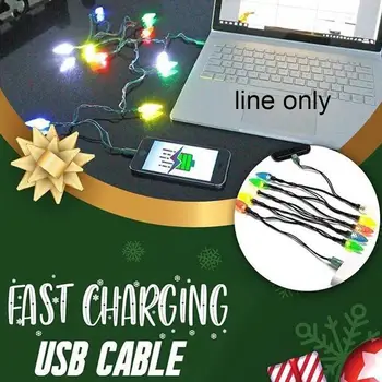 

USB charging light string LED charging cable color lights LED colorful light string Apple charging mobile phone data cable