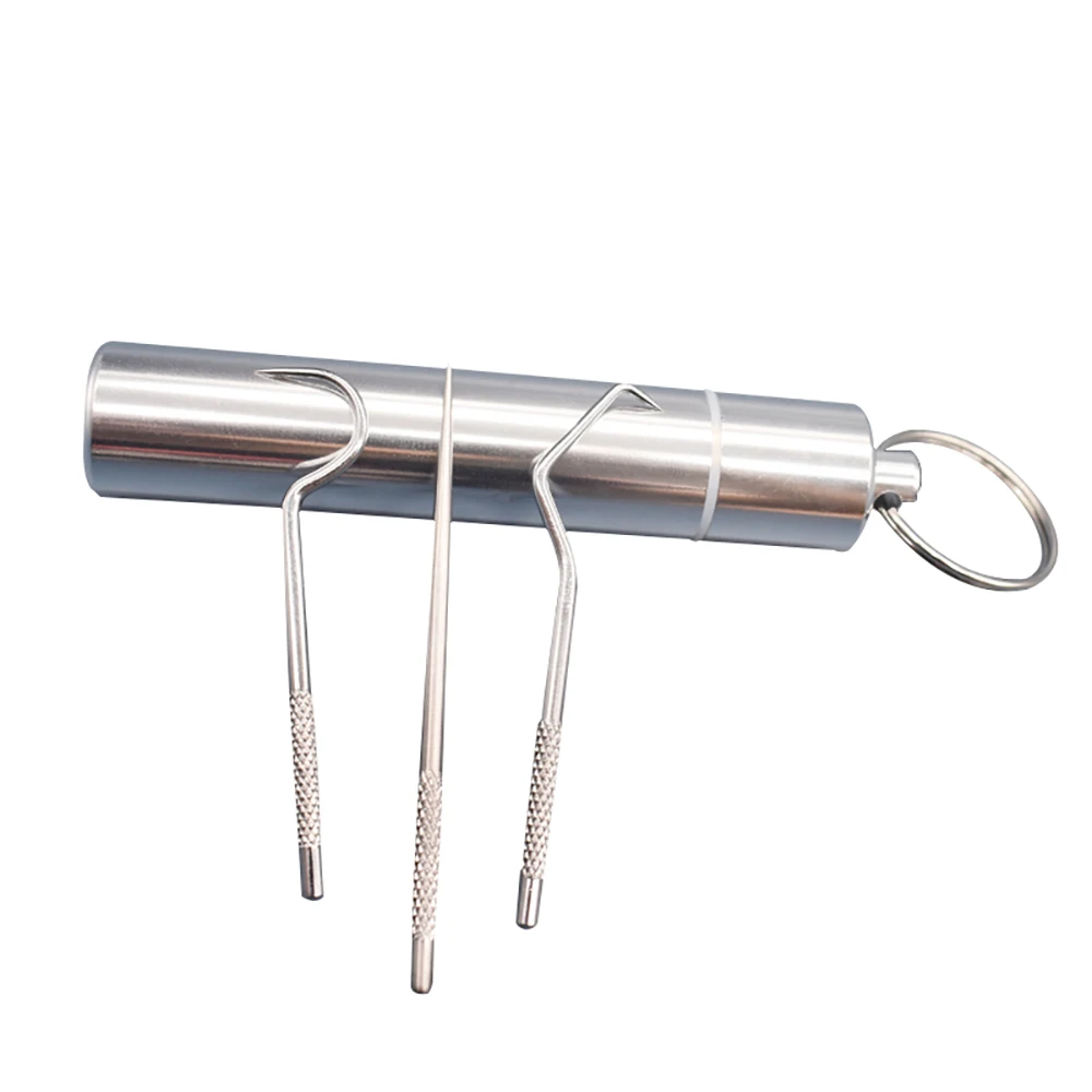 

Stainless Steel Toothpick Set Metal Dental Floss Tool With Portable Holder Household Travel Seal Storage Container Box Cure Dent