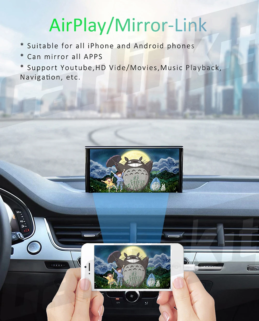 Carlinkit проводной Apple CarPlay декодер для Audi A6 A7(C7) 3g/3g+ MMI muItimedia интерфейс CarPlay и Android авто комплект модернизации