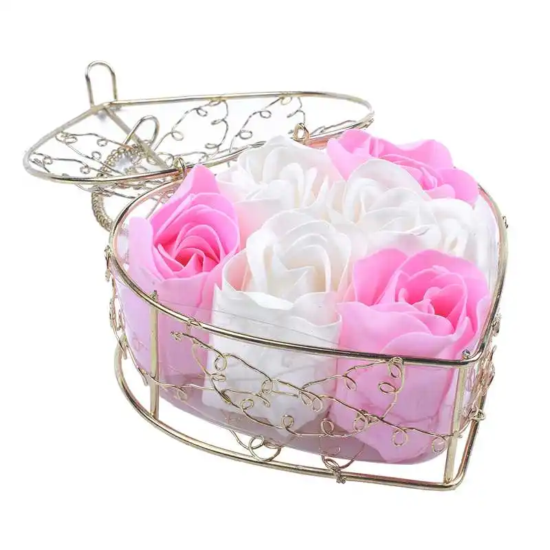 6 шт Ароматические Лепестки розы для ванны мыло для тела свадебный подарок для вечеринки украшение дома DIY (розовый)