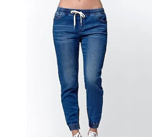 Женские джинсы с высокой талией, на молнии, узкие, стрейчевые, модные, узкие джинсы - Цвет: blue