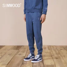 SIMWOOD 2021 ilkbahar yaz yeni konik Sweatpants erkekler rahat forması eşofman altları yüksek kaliteli Jogger koşu pantolon
