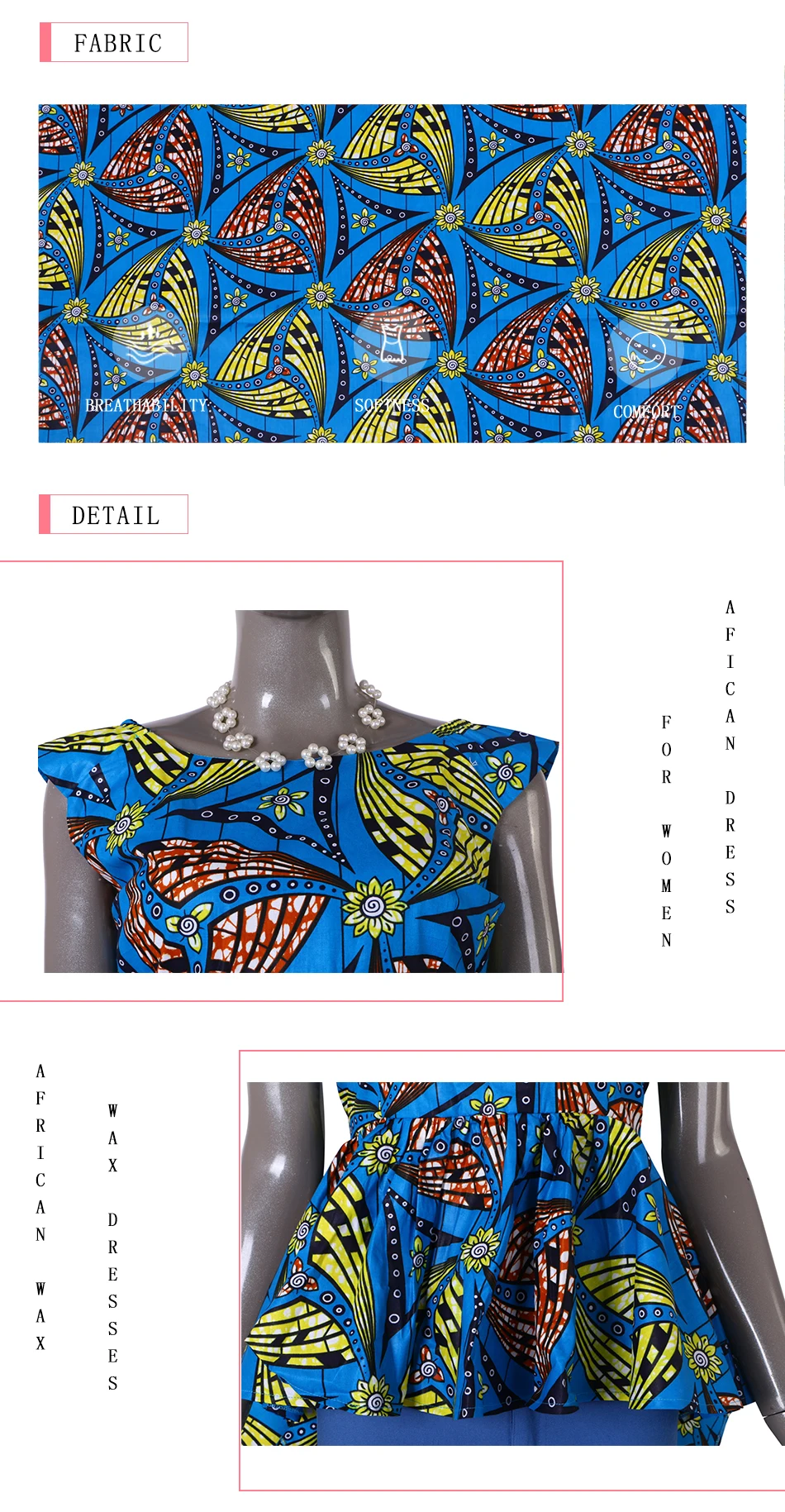 Летний топ африканская одежда Африканские Восковые хлопчатобумажные платья с принтом для Женщин Дашики размера плюс халаты Pour Les Femmes Africai WY615