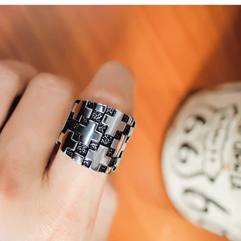 

Bulk items wholesale lots 10 pcs Stainless steel rings for men luxury fashion vintage Rock punk retro cross black finger ring