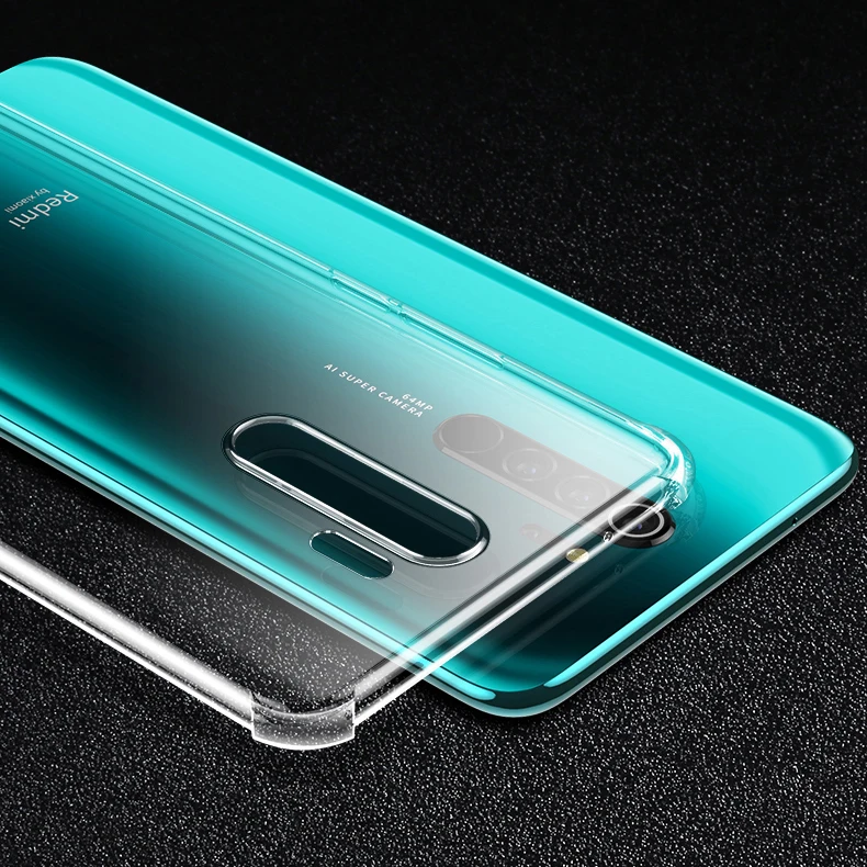 Чехол Xiaomi Redmi Note 8 Pro прозрачная задняя крышка силиконовый мягкий прозрачный чехол