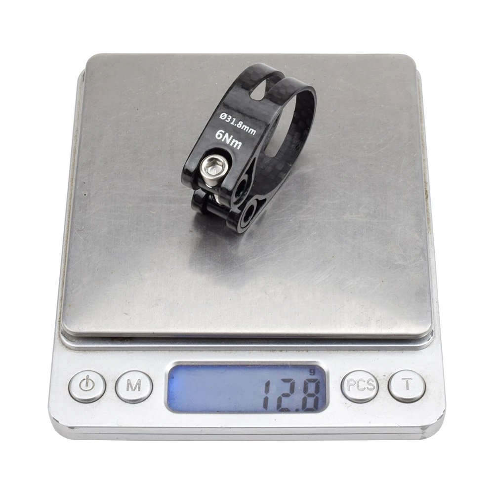 Carbon Bike Seat Clamp 31.8mm 34.9mm Carbon Fiber MTB Mountain Bicycle Seatpost Clamps Titanium/Stainless Steel Bolt