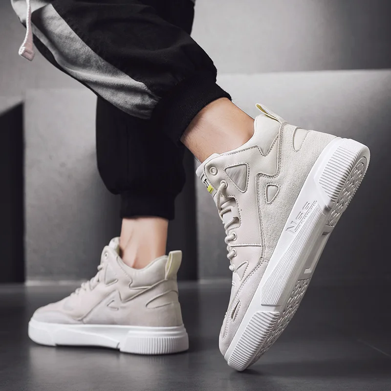 

High Shoes Korean-style Versatile 2019 New Style Shoe Men's Trendy Shoes Winter Trend INS Online Celebrity Air Force One MEN'S S