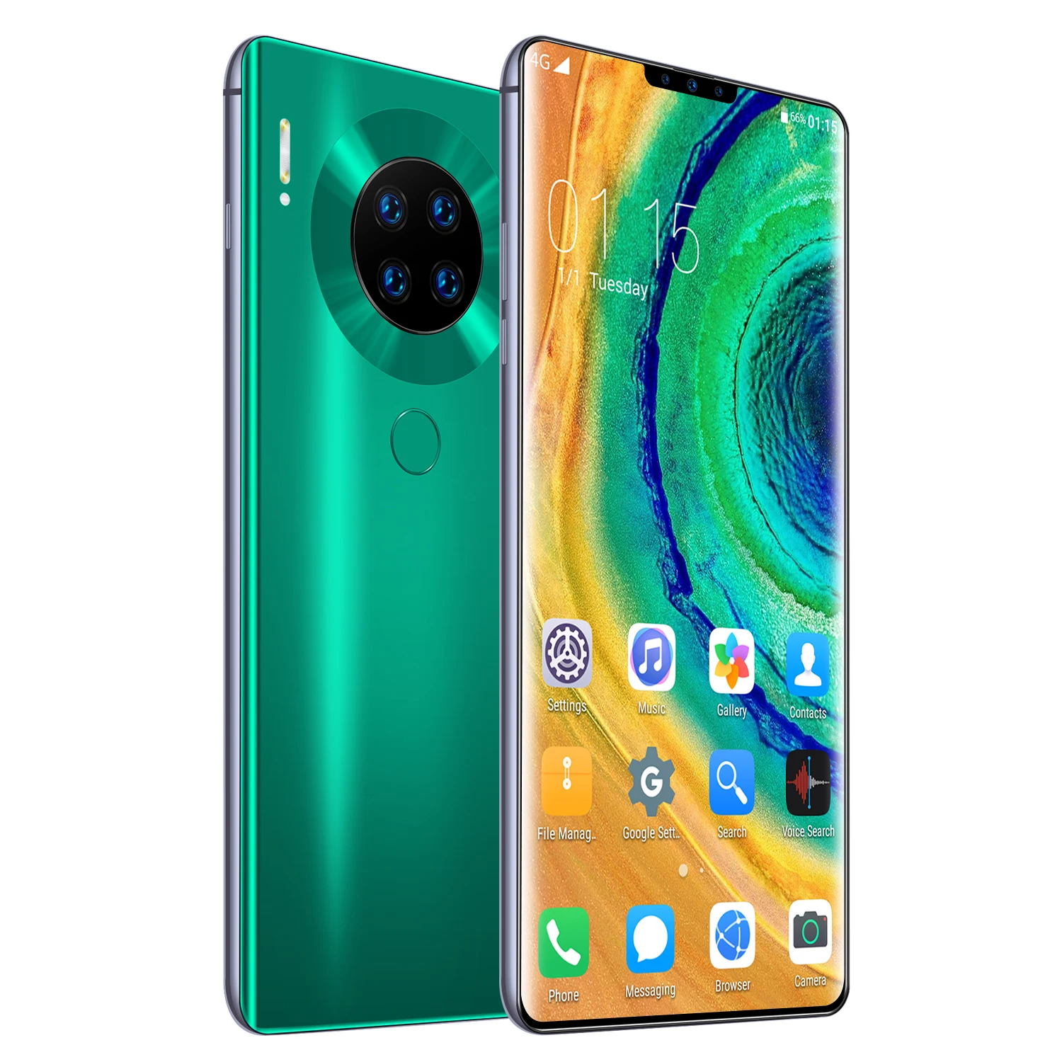 green Mate30 Android 4G 3g смартфон 6," отпечаток пальца разблокированный мобильный смартфон 8G 256G Две sim-карты мобильный телефон Wifi - Цвет: green