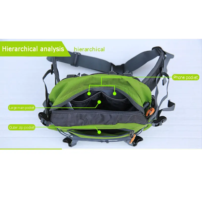 스포츠 허리 가방 남자 여자 야외 하이킹 승마 방수 마모 방지 배낭 7L 캠핑 여행 어깨 가방 물 XA73WD