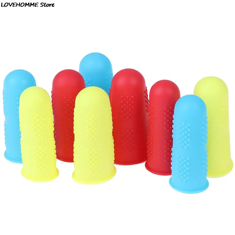 3pcs/set Silicone Finger Protector Sleeve Cover Anti-cut Heat Resistant Anti-slip Fingers Cover For Cooking Kitchen Tools