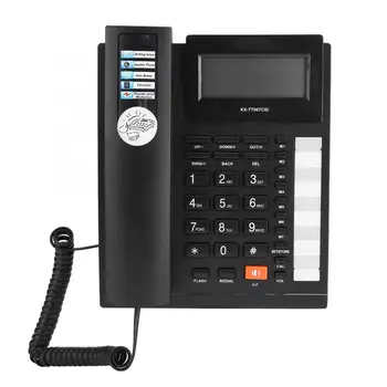

KX-T7007 Hotel Wired Telephone Large Buttons Home Landline Phone Dual Interface Caller ID Office Cord Telephones with Display