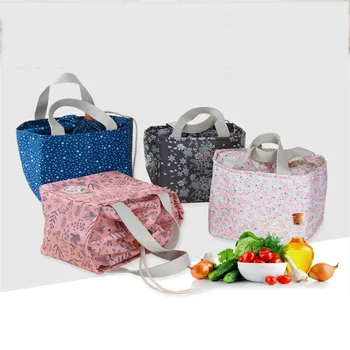 

Lunch Box Insulation Bag Printing Floral Thermal Lunch Bag For Women Portable Carry Tote Bolsa Termica Para Marmita