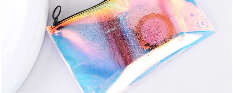Transparent Symphony TPU Cosmetic Bag Ring-pull Carrying-Zipper Bag Simple Waterproof Cosmetics Gift Storage Bag