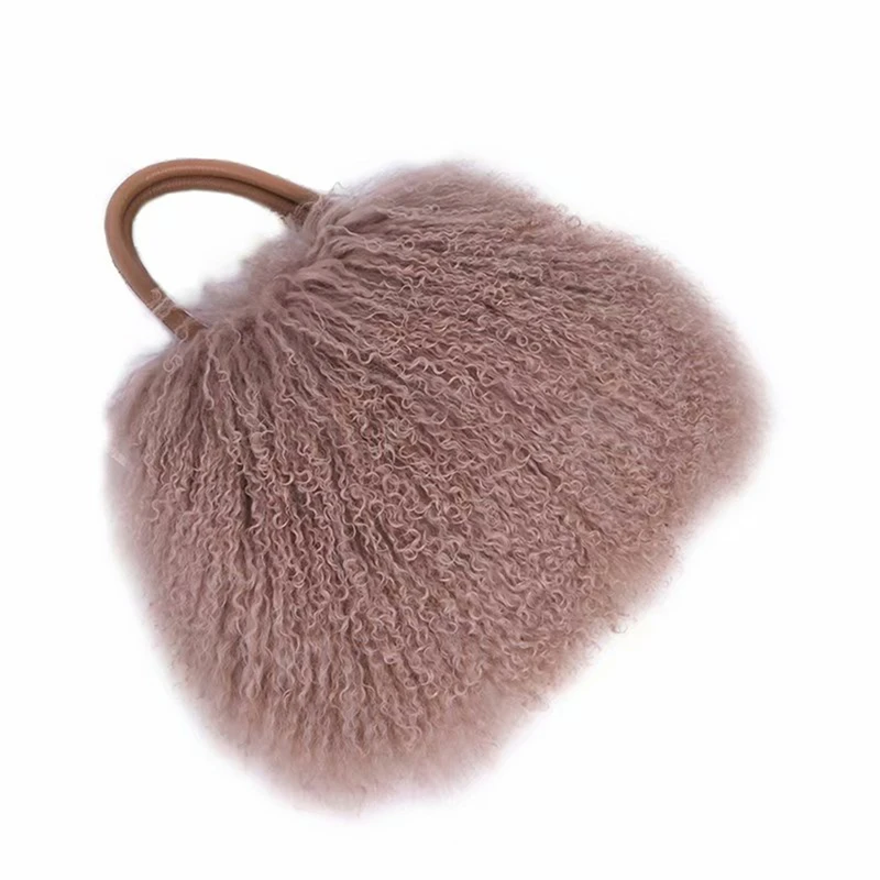 IANLAN Women Real Mongolian Sheep Fur Handbags Casual Ladies Fluffy Fur Tote Bags Genuine Cowhide Handle IL00555