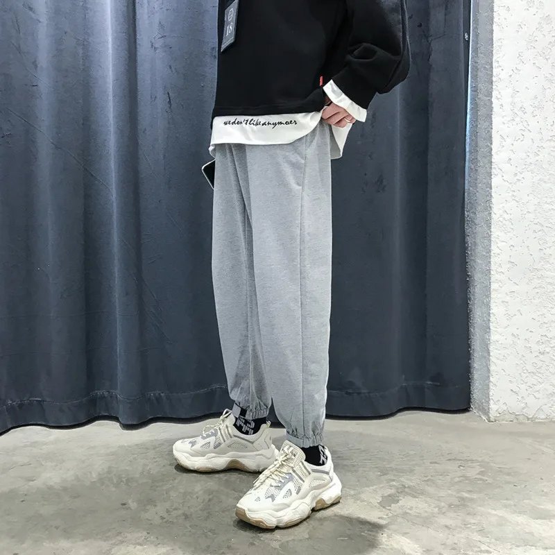 

Autumn New Pants Men Fashion Solid Color Casual Cotton Joggers Trousers Street Man Streetwear Hip Hop Loose Sweatpants M-2XL