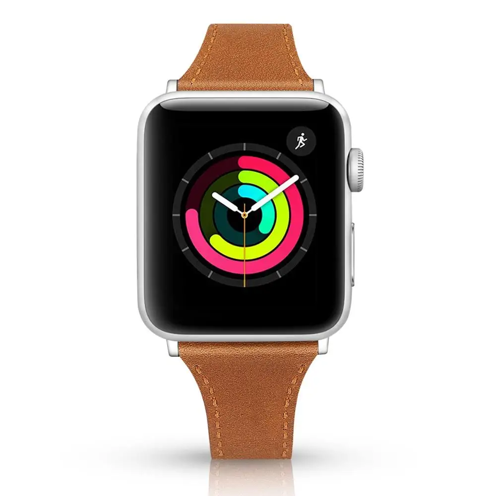 Кожаный ремешок-петля для Apple watch 5, 4, 3, 2, 1, ремешок 40 мм, 44 мм, ремешок iWatch 38 мм, 42 мм, тонкий ремешок для часов, браслет, аксессуары 40 мм, 38 мм