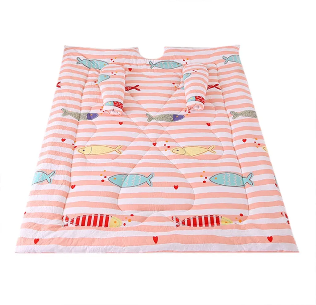 C Winter Lazy Quilt With Sleeves Quilt Winter Warm Thickened Washed Quilt Blanket Geometry Printed Fashion Modern Lazy Quilt - Цвет: C