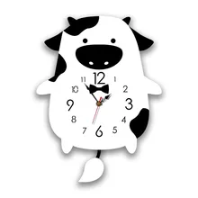 Мультфильм качели детские настенные часы современный дизайн домашний декор МАЯТНИК Часы креативные Животные декоративные часы для стен