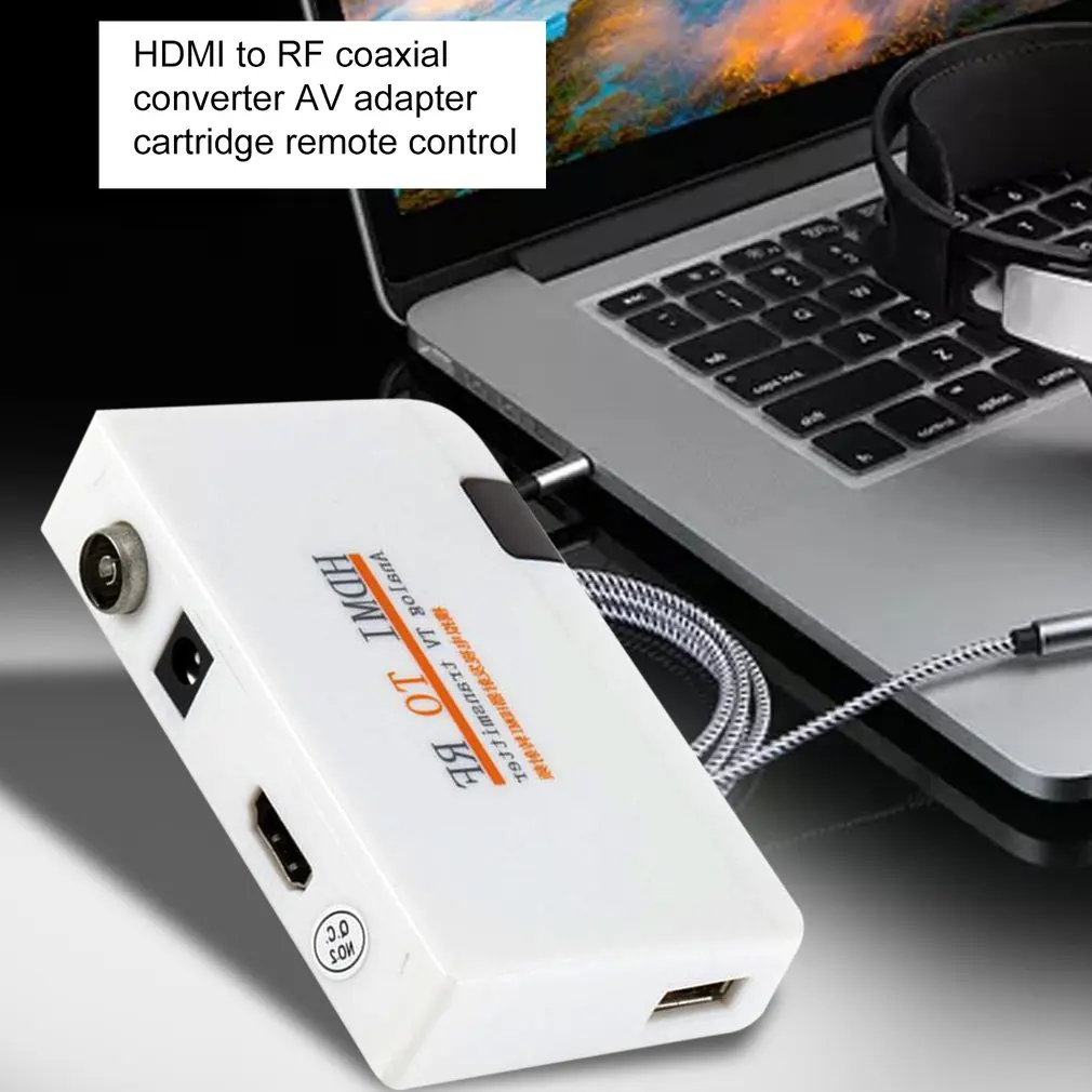 HDMI к РЧ коаксиальный преобразователь AV адаптер коробка ж/пульт дистанционного управления аналоговый сигнал ТВ передатчик коробка с питанием