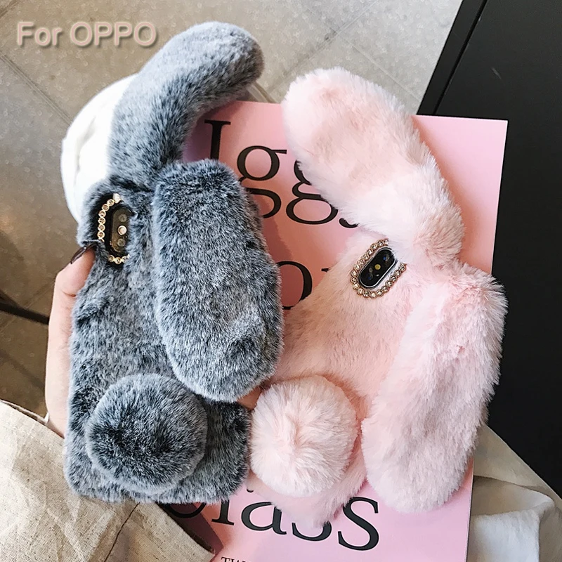 Мягкий плюшевый чехол для телефона OPPO RENO 4 2Z X50 REALME 6 FIND X2 5 3 PRO A52 A92S ACE 2 сохраняющий
