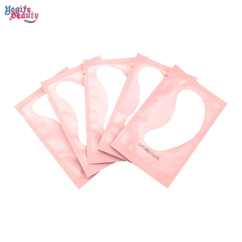 50/100 накладки под глаза для наращивания ресниц розовые бумажные накладки прививочные наклейки для глаз без ворса от Yogife beauty