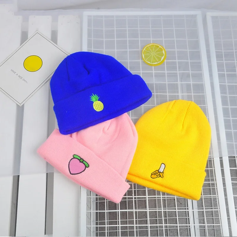 

6Cute Baby Hat 2-6T New Autumn Winter Casual Fashion Newborn Baby Embroidered Knitted Hat Kid Toddler Cute Cap