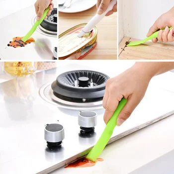 

kitchen gas stove double-end cleaning scraper creative multifunctional decontamination slot scraping small tank detergent stains