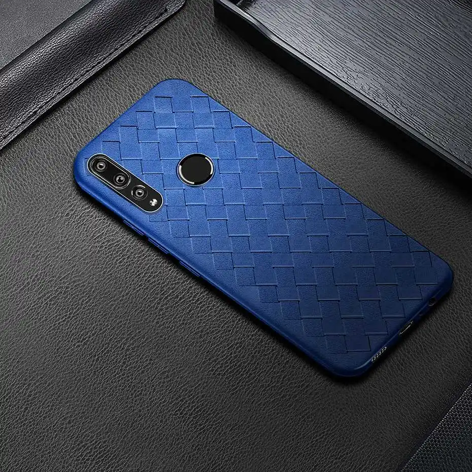 Роскошный плетеный кожаный чехол для Huawei Honor 9X задней панели телефона 9x premium 9 X с