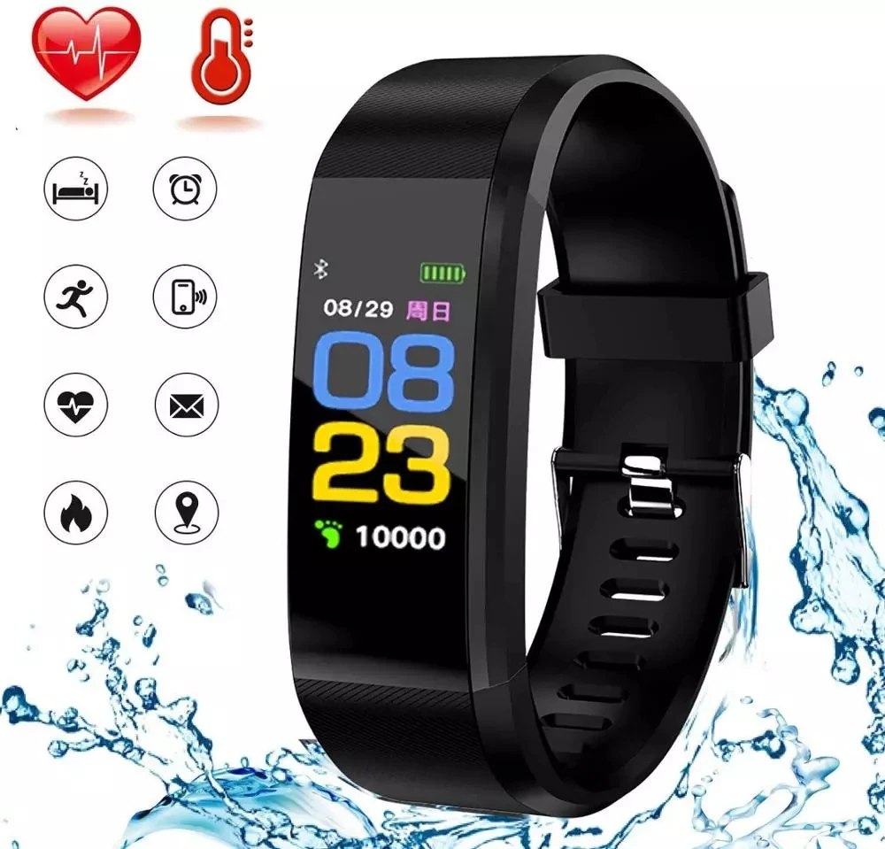 

115 Plus Smart Band Bluetooth Sport Watches Health Smart Wristband Fitness Tracker Heart Rate Pedometer Bracelet Men Watch