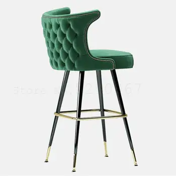 

American solid wood bar chair simple leisure chair high stool Nordic creative fashion bar stool reception desk bar chair