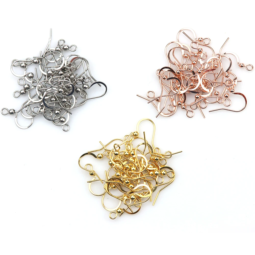 

60 Pcs/18*16mm Batch Stainless Steel Earring Hook Hypoallergenic Multicolor DIY Jewelry Accessories and Parts