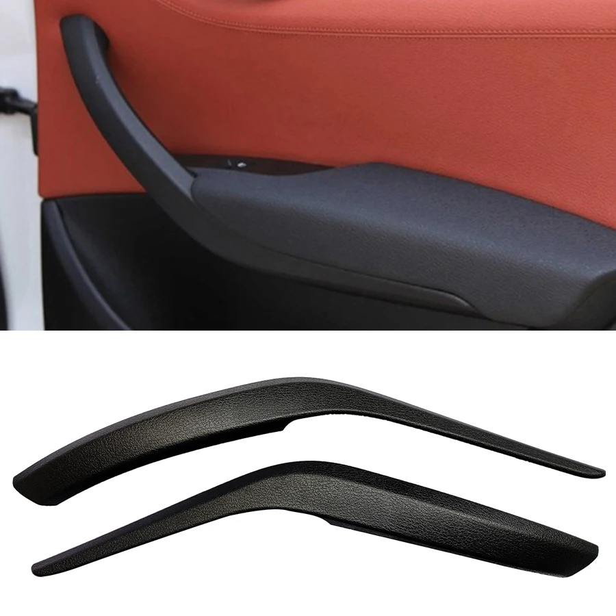 

Black Inner Door Pull Handle Interior Armrest Bracket Handle Grab Handle Cover for X1 E84 Right Left 51412991775 51412991776