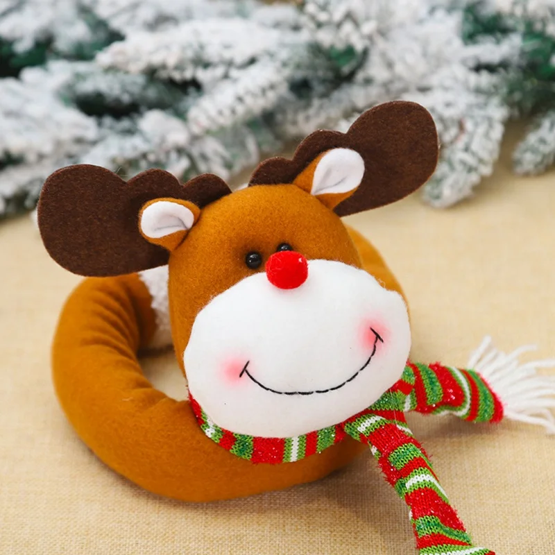 New Year Christmas Decoration Cute Santa Deer Snowman Doll Window Ornament Portable Xmax Doll Decor for home kids gift