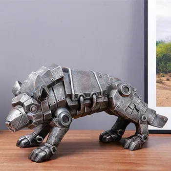 

ABSTRACT SCULPTURE NORDIC INDUSTRIAL STYLE MECHANICAL WOLF DECORATION BAR RESTAURANT CAFE CLUB HOME DECOR A1236