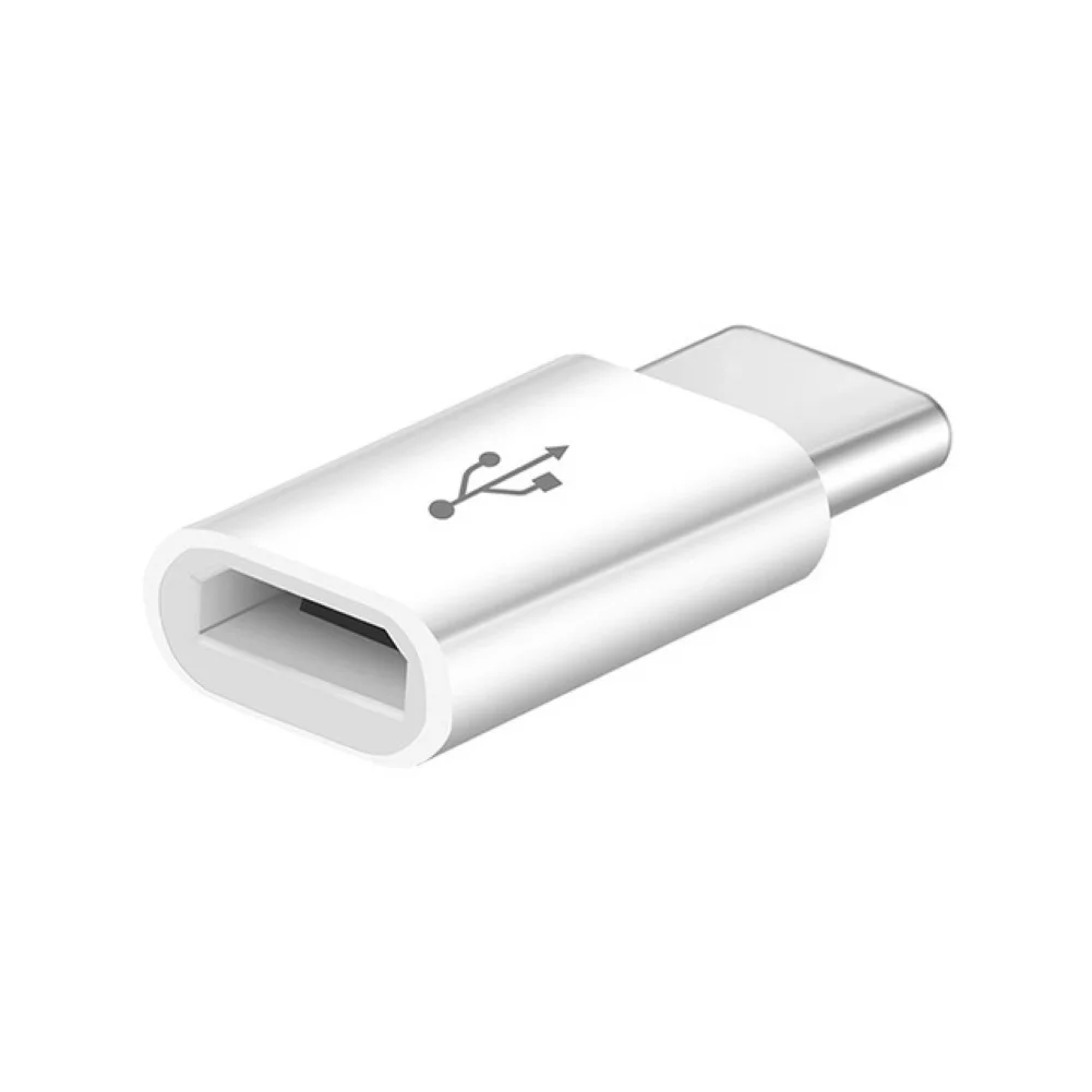 Micro USB Женский к type-C Мужской OTG адаптер передачи данных конвертер для Android - Цвет: Белый