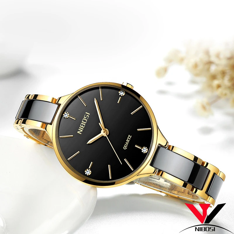 NIBOSI часы женские модные роскошные часы креативные женские керамический браслет женские часы Relogio Feminino Montre Femme