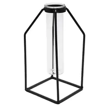 Горячая скандинавском стиле 3D стеклянная железная художественная Геометрическая ваза с кюветой настольное растение бонсай цветок свадебное украшение дома аксессуары