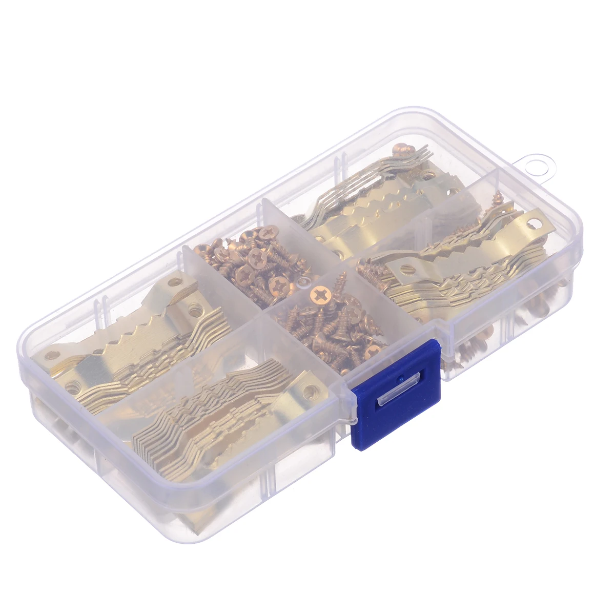 100 Sets 45*8mm Gold Saw Tooth Hangers Canvas Picture Frame Hooks + Screws Sawtooth Hangers High Quality PDTO