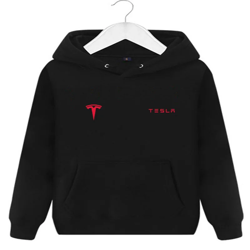 Новинка, Модный пуловер Tesla, худи с принтом, худи для мужчин и женщин, осенняя и зимняя спортивная толстовка с капюшоном - Цвет: Черный