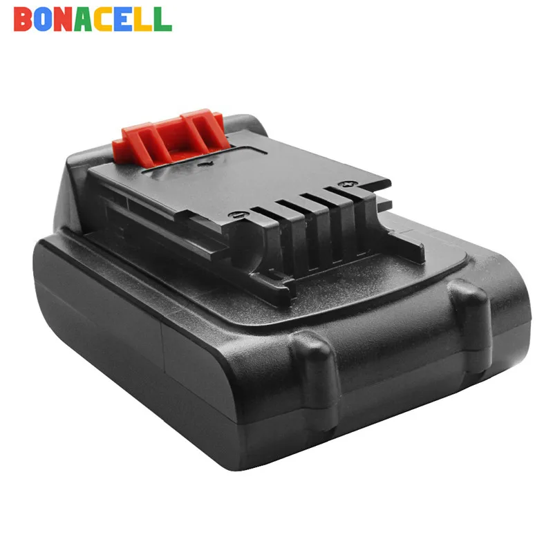 Bonacell 18 V/20 V 2000mAh литий-ионная аккумуляторная батарея замена электроинструмента батарея для BLACK& DECKER LB20 LBX20 LBXR20 L10 - Цвет: 1 Pack