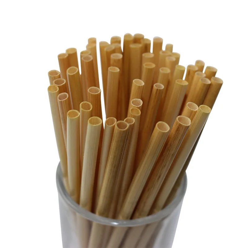

100pcs/lot Natural Straw Straw Straw Straw Straw Environmentally Friendly Degradable Suction Tube 15cm18cm20cm25cm