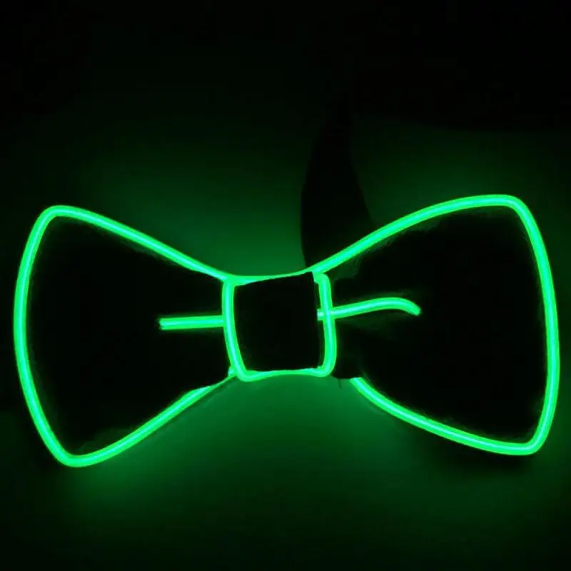 1 шт. El/Led светильник, светящийся галстук-бабочка, галстук-бабочка, флуоресцентный танцевальный реквизит, галстук-бабочка для клуба, косплей, вечерние украшения - Color: G
