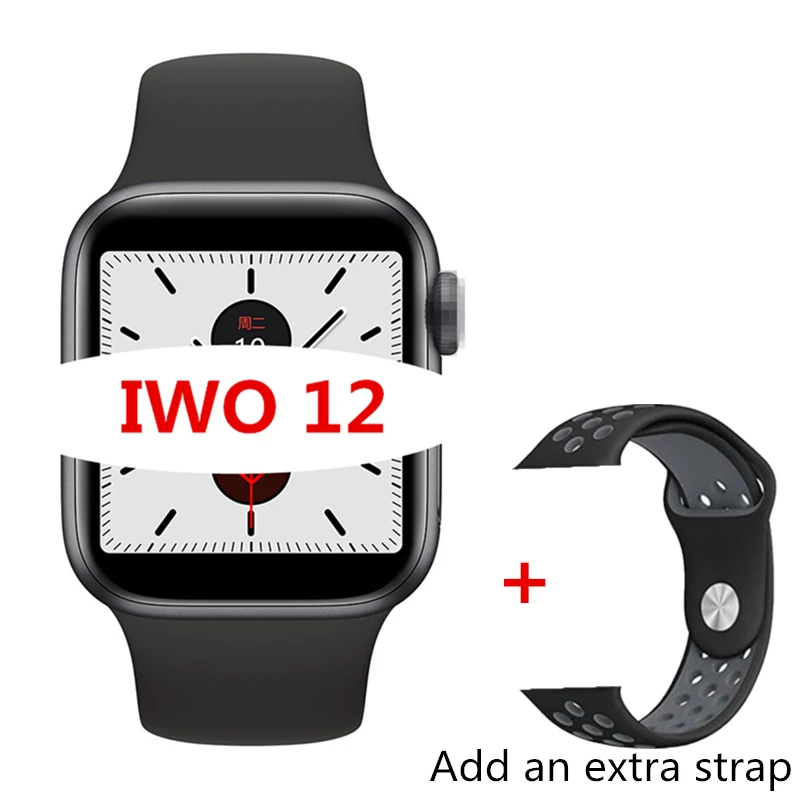 add an extra strap IWO 12 pro умные часы серии 5 1:1 iwo 13 умные часы IP68 Водонепроницаемые мужские женские спортивные часы для iPhone Xiaomi обновление IWO 8 9 11 - Цвет: add an extra strap