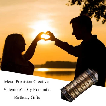 

New Da Vinci Code Lock Metal Cryptex Locks Retro Letter Password Cabellos Wedding Gifts Valentine's Day Gifts