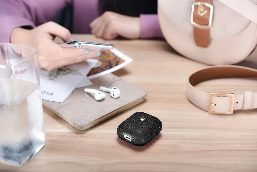 Чехол из натуральной кожи для Apple AirPods, беспроводные наушники, чехол для Air Pods 1 2, чехол для наушников, зарядная коробка, чехол