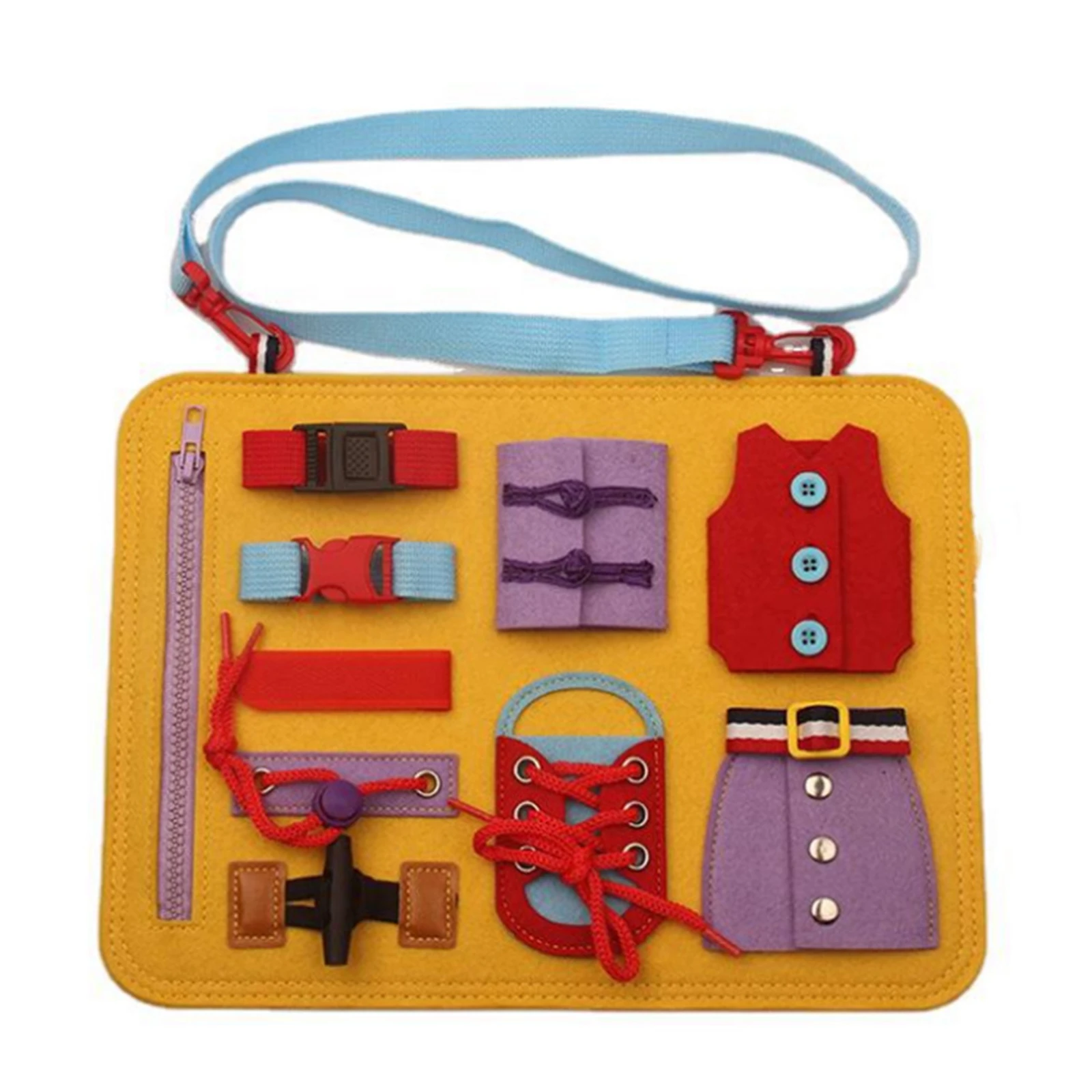 Portable Busy Board Dressing Fähigkeiten Aktivität Sensory Board Spielzeug 1 2 