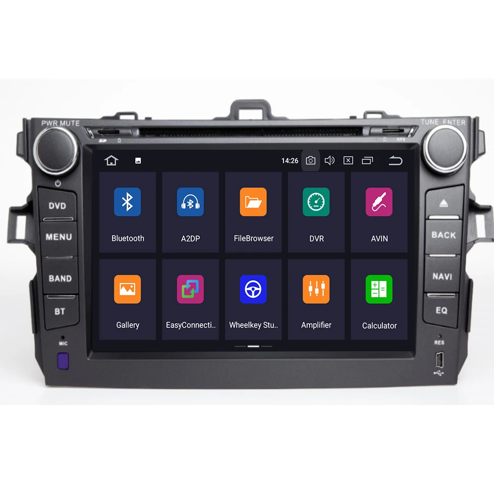 Best Android 9.0 CAR DVD GPS Player For TOYOTA AURIS 07-11 Octa Core 4G RAM+64G ROM DAB OBD DSP Navigation USB BT WIFI DVR maps 4