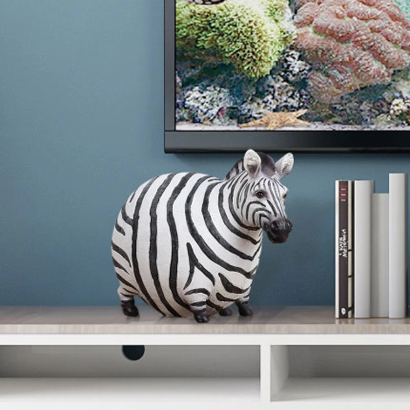 Скандинавские креативные маленькие украшения в виде зебры для дома, гостиной, книжный шкаф, украшение из смолы, офисное ремесло, фигурка животного